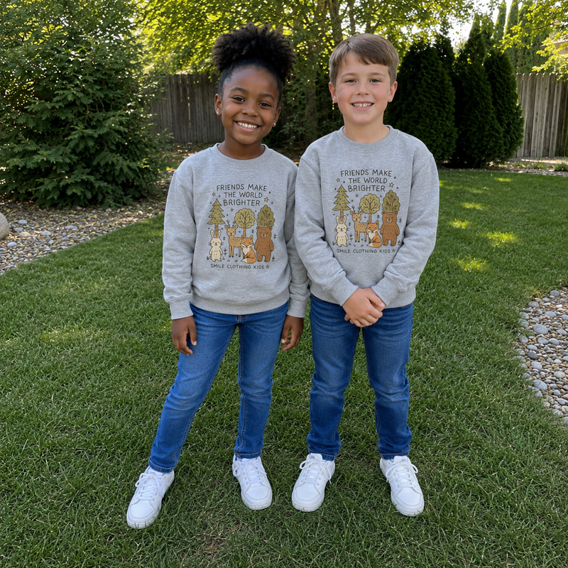 Smile | Kids Make The World Brighter Crewneck