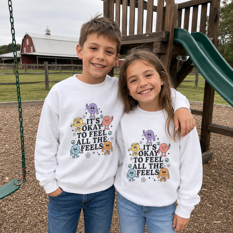 Smile | Kids It’s Okay To Feel The Feels Crewneck