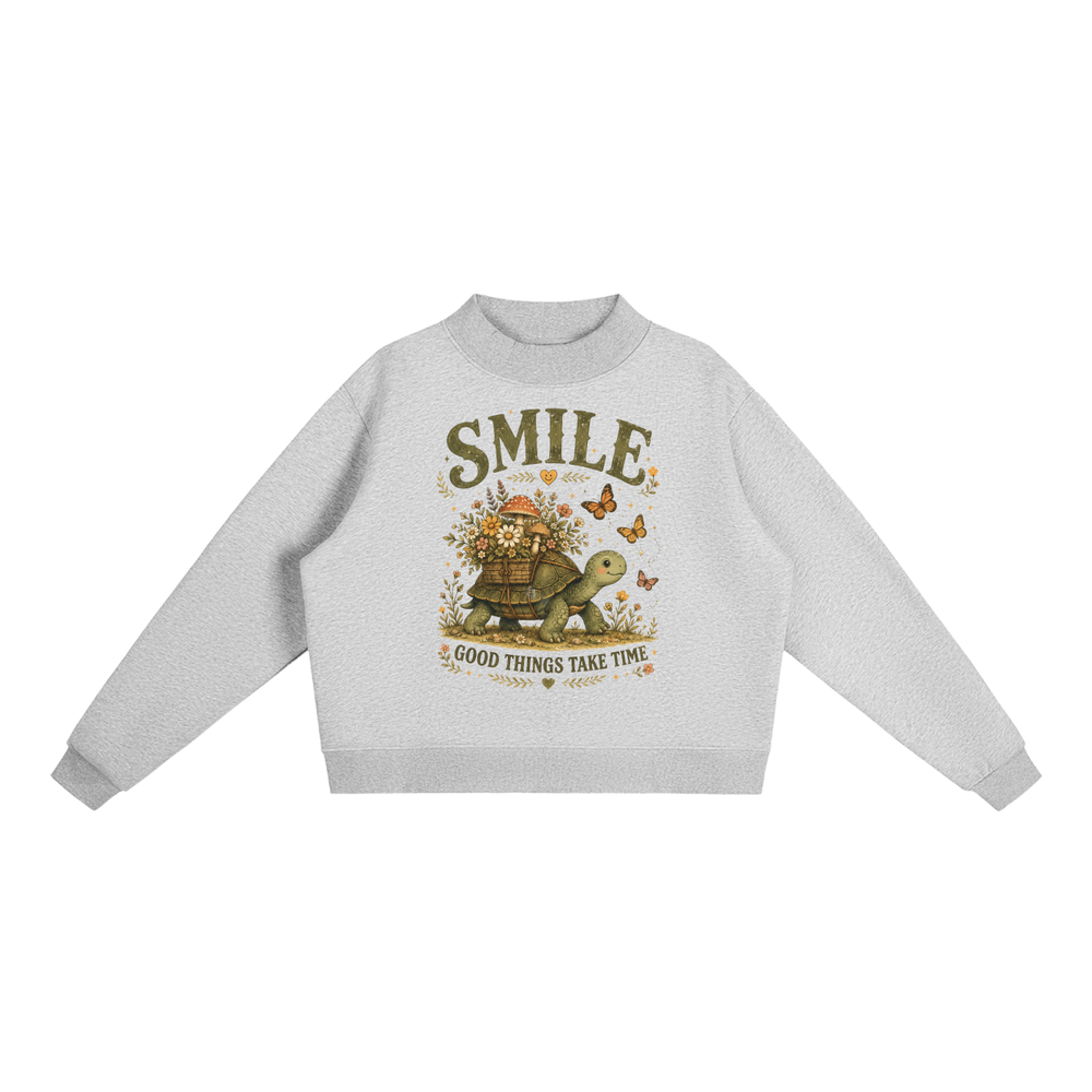 Smile | Good Things Take Time Mockneck