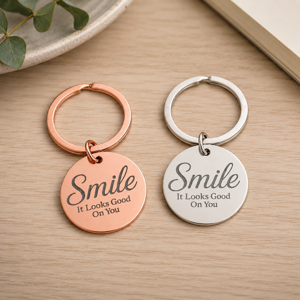 Smile | It Looks Good On You Keychain