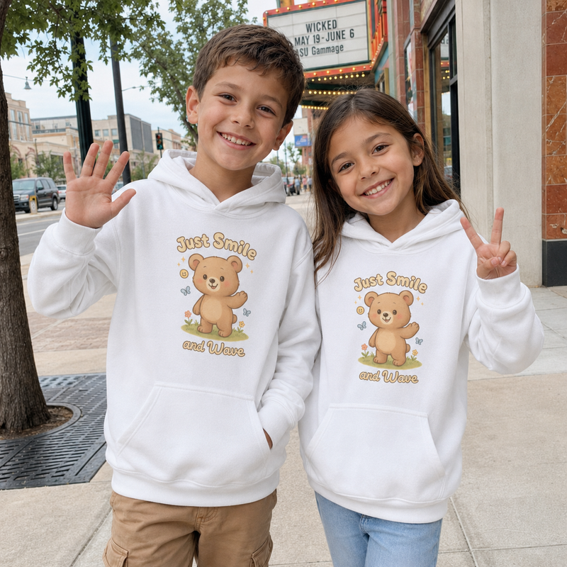 Smile | Kids Smile and Wave Hoodie