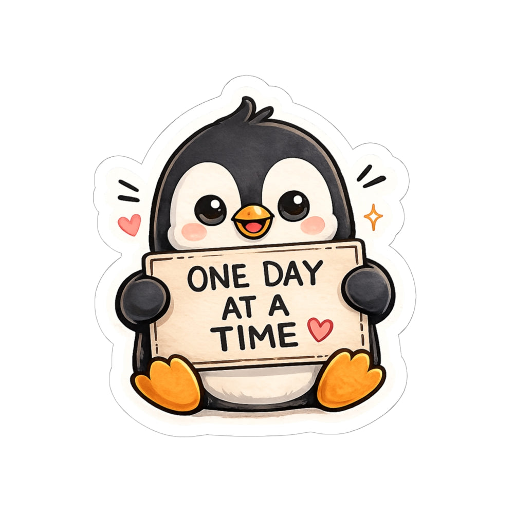 Smile | One Day At A Time Penguin Sticker
