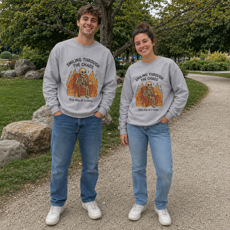 Smile | Smiling Through The Chaos Crewneck