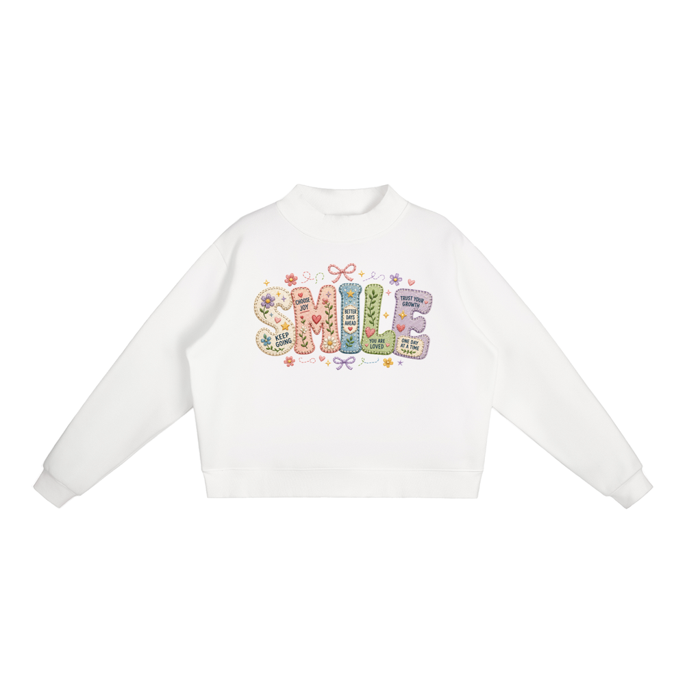 Smile | Patchwork Positivity Mockneck