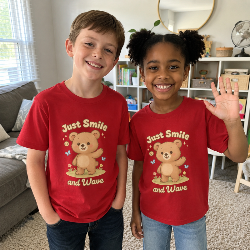 Smile | Kids Smile and Wave Shirt